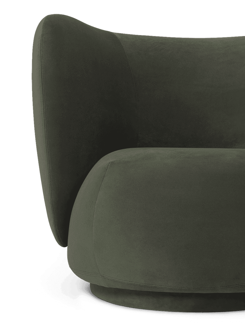 Ferm Living Rico Lounge Chair - Swivel - Rich Velvet - Pine — фото 3