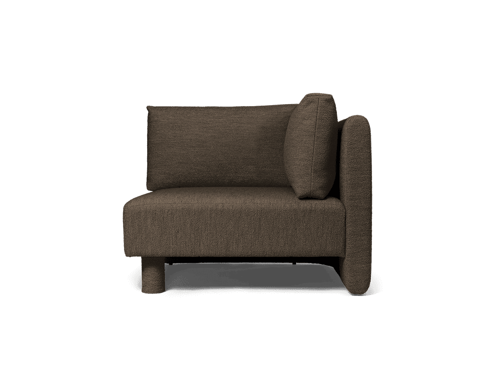 Ferm Living Dase Sofa Corner - Soft Bouclé - Dark Brown — фото 2