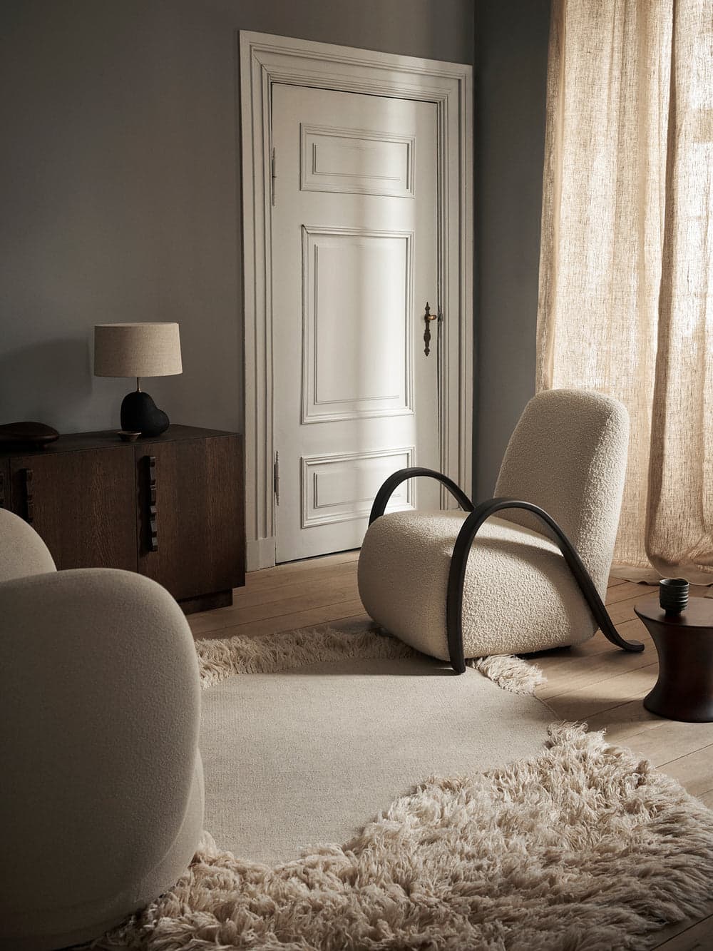 Ferm Living Buur Lounge Chair - Nordic Bouclé - Off-white — фото 3
