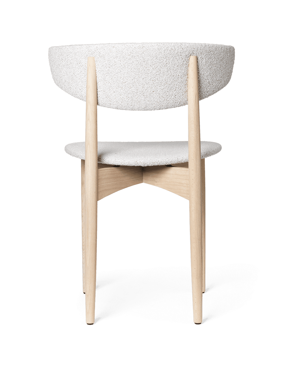 Ferm Living Herman Dining Chair - Upholstered - Soft Bouclé - White Beech/Off-White/Sand — фото 4