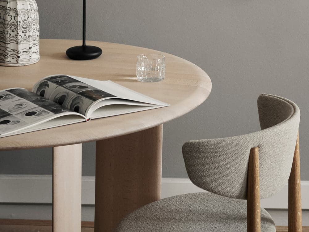 Ferm Living Bevel Table - Round Ø117 - White Oiled Beech — фото 3