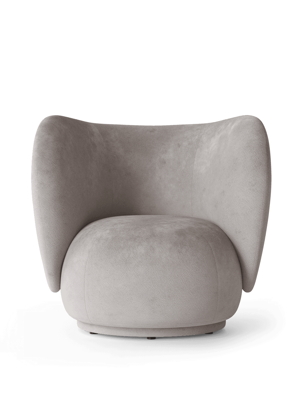 Ferm Living Rico Lounge Chair - Faded Velvet - Concrete — фото 2