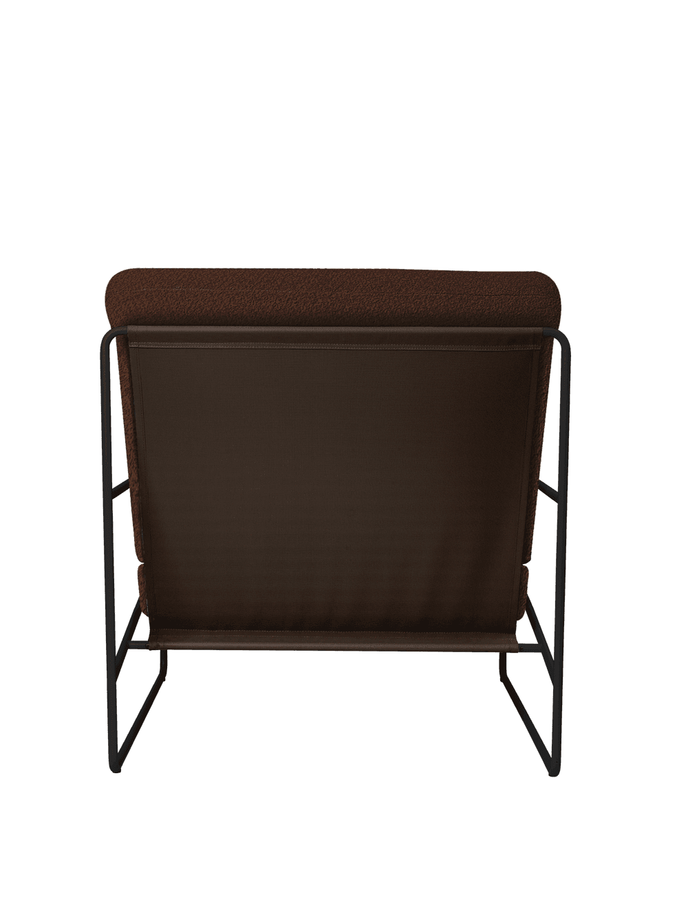 Ferm Living Desert 1-seater - Black - Pure Bouclé - Chestnut — фото 4