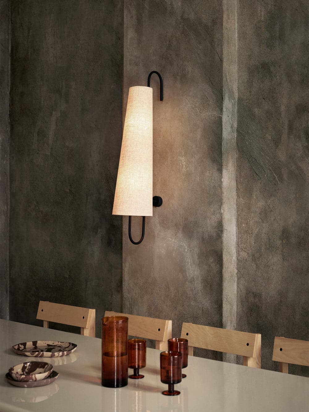 Ferm Living Ancora Wall Lamp - Black/Natural — фото 3
