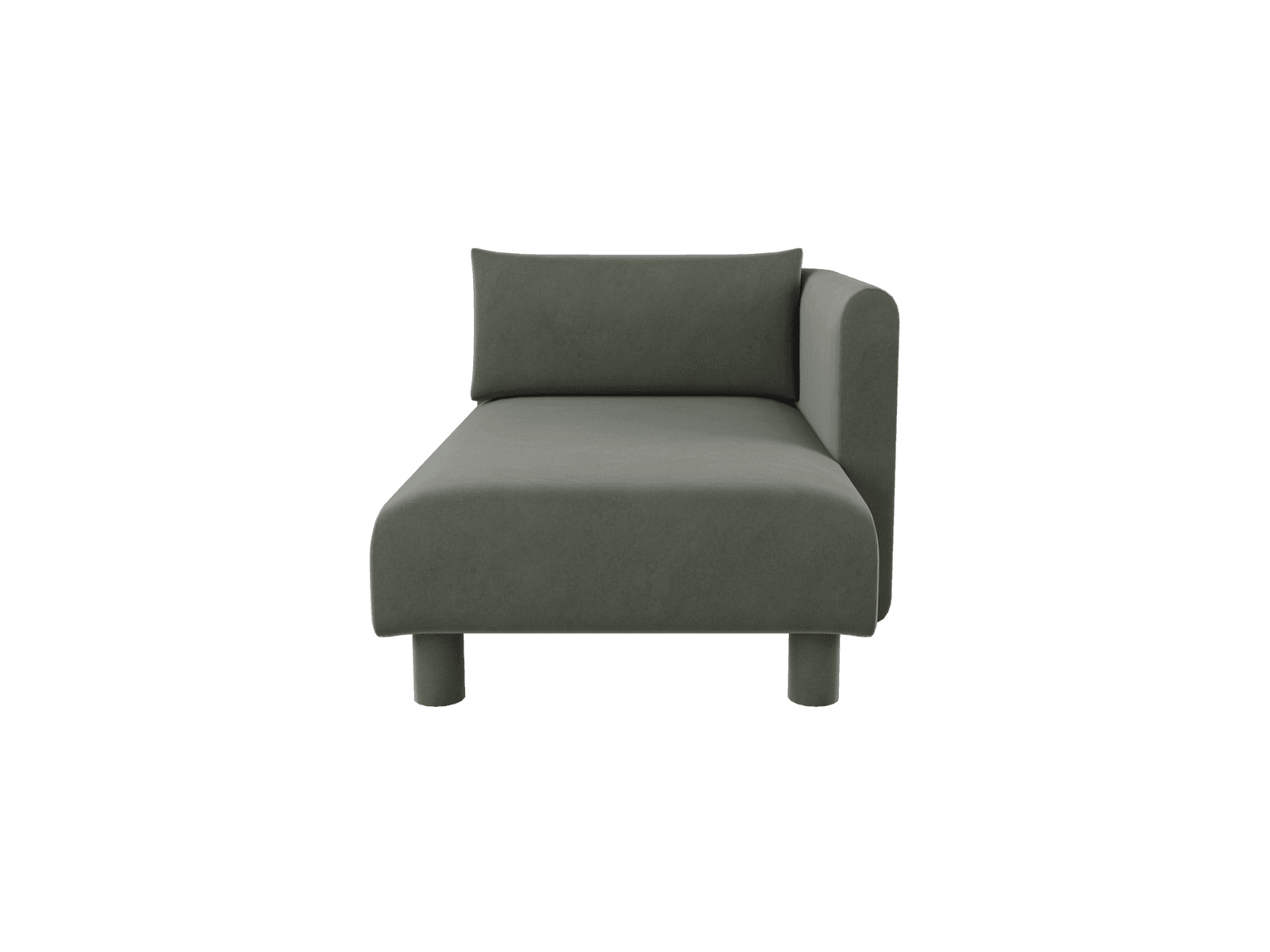 Ferm Living Dase Sofa Chaise Longue Right - Rich Velvet - Pine