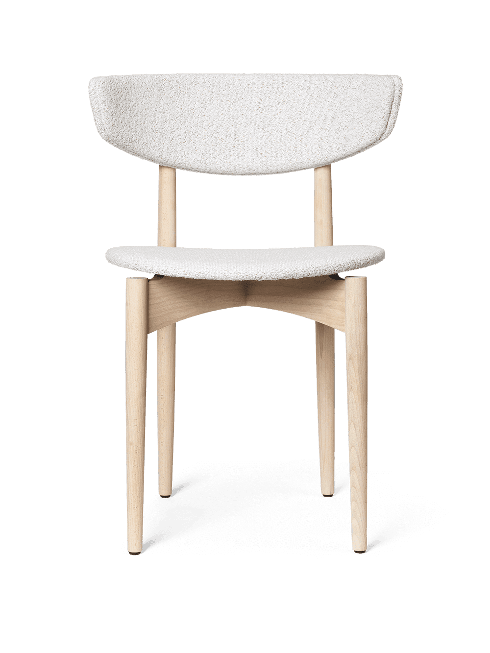 Ferm Living Herman Dining Chair - Upholstered - Soft Bouclé - White Beech/Off-White/Sand — фото 2