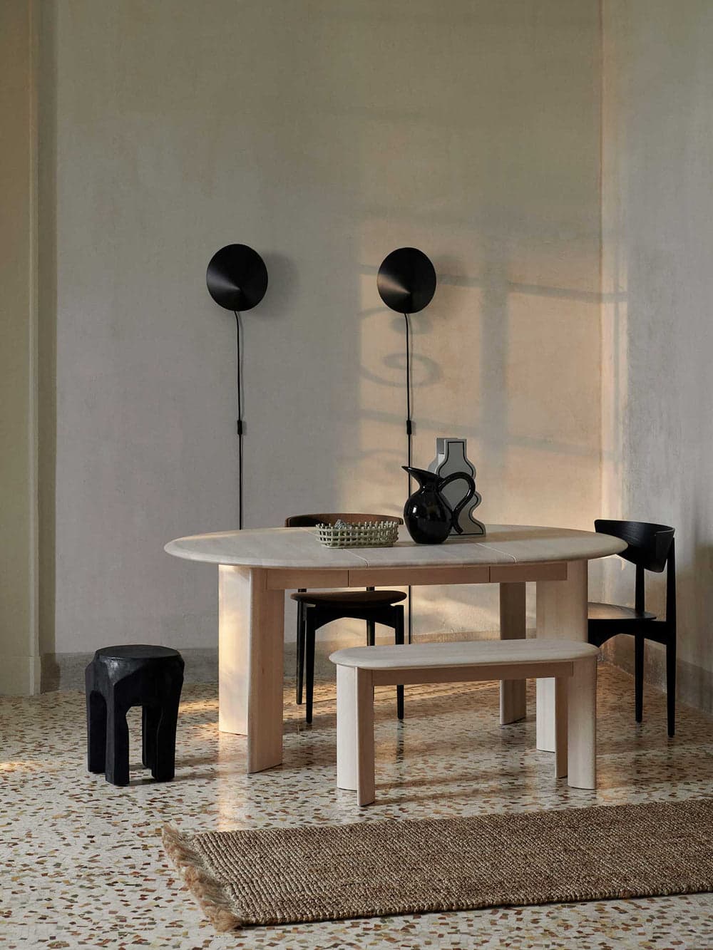 Ferm Living Bevel Bench - White Oiled Beech — фото 3