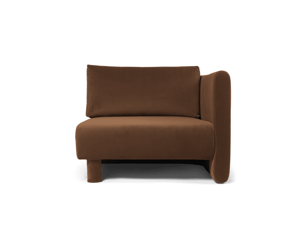 Ferm Living Dase Sofa Armrest Right - Rich Velvet - Soft Brown — фото 2