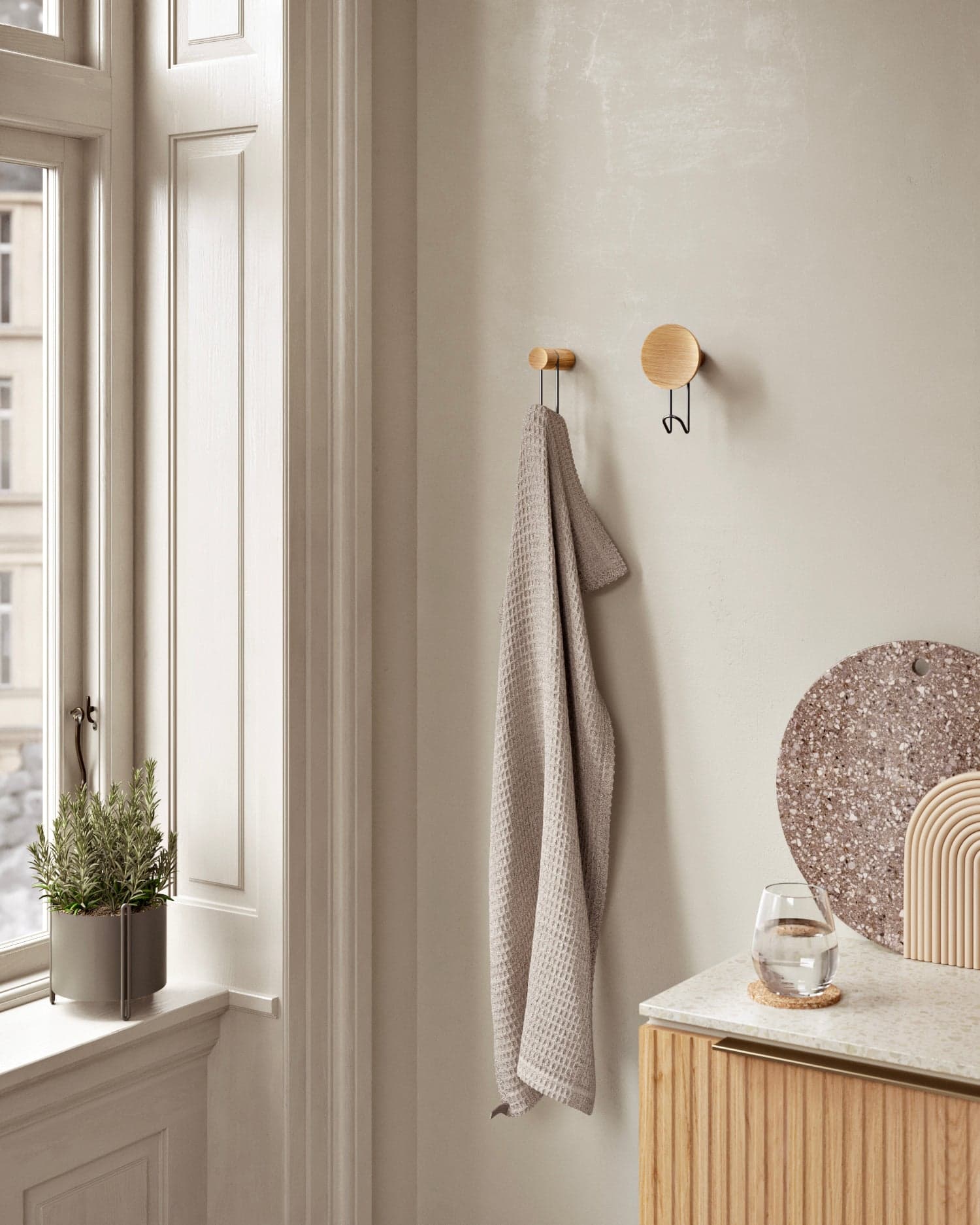 WOUD Around wall hanger (Small) - Oak/Black — фото 3