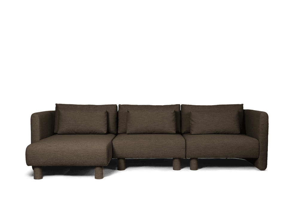 Ferm Living Dase Sofa Center - Soft Bouclé - Dark Brown — фото 5