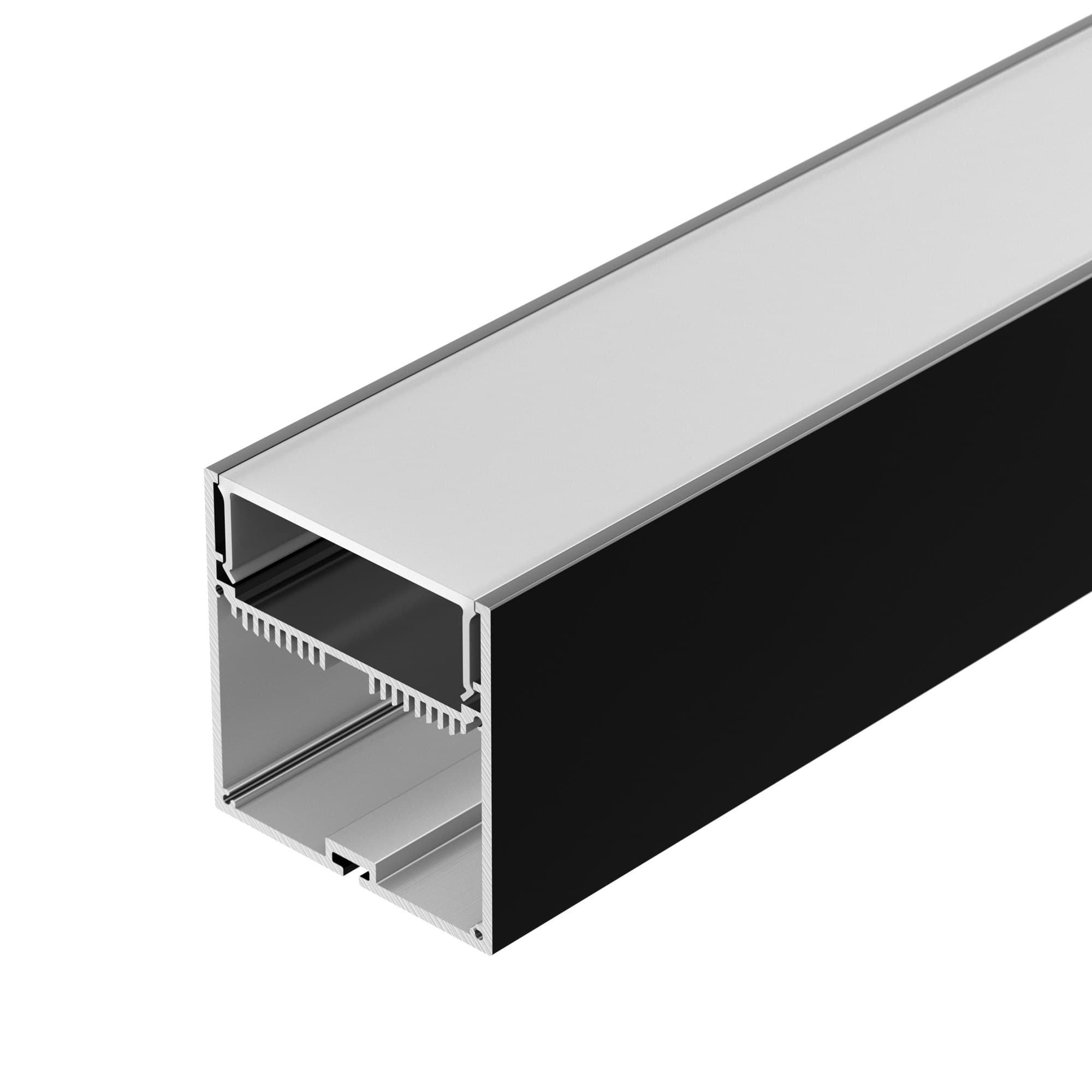 Профиль с экраном SL-LINE-7477-2500 BLACK+OPAL (Arlight, Алюминий) 027991