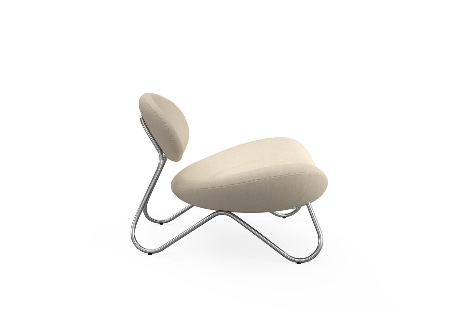WOUD Meadow lounge chair - White/Chrome — фото 5