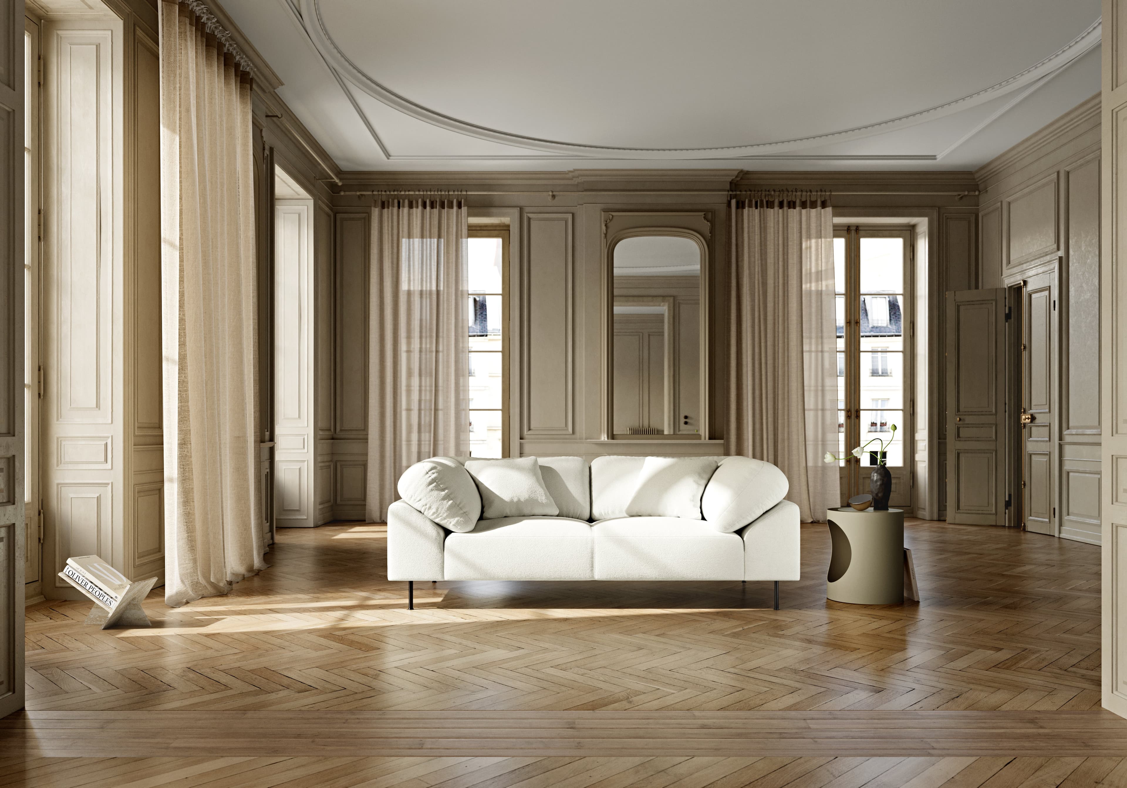 WOUD Collar 2-seater - Off white bouclé — фото 3