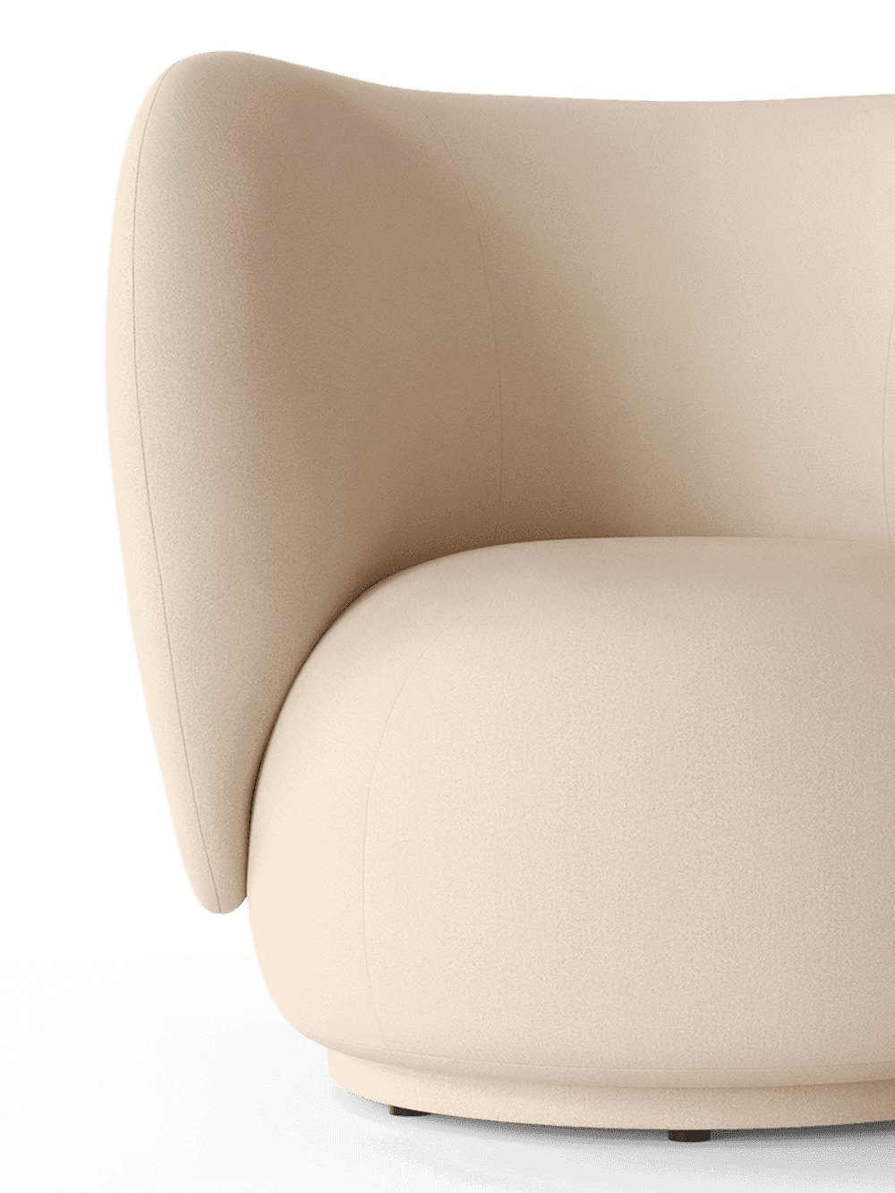 Ferm Living Rico Lounge Chair - Swivel - Brushed - Off-White — фото 3