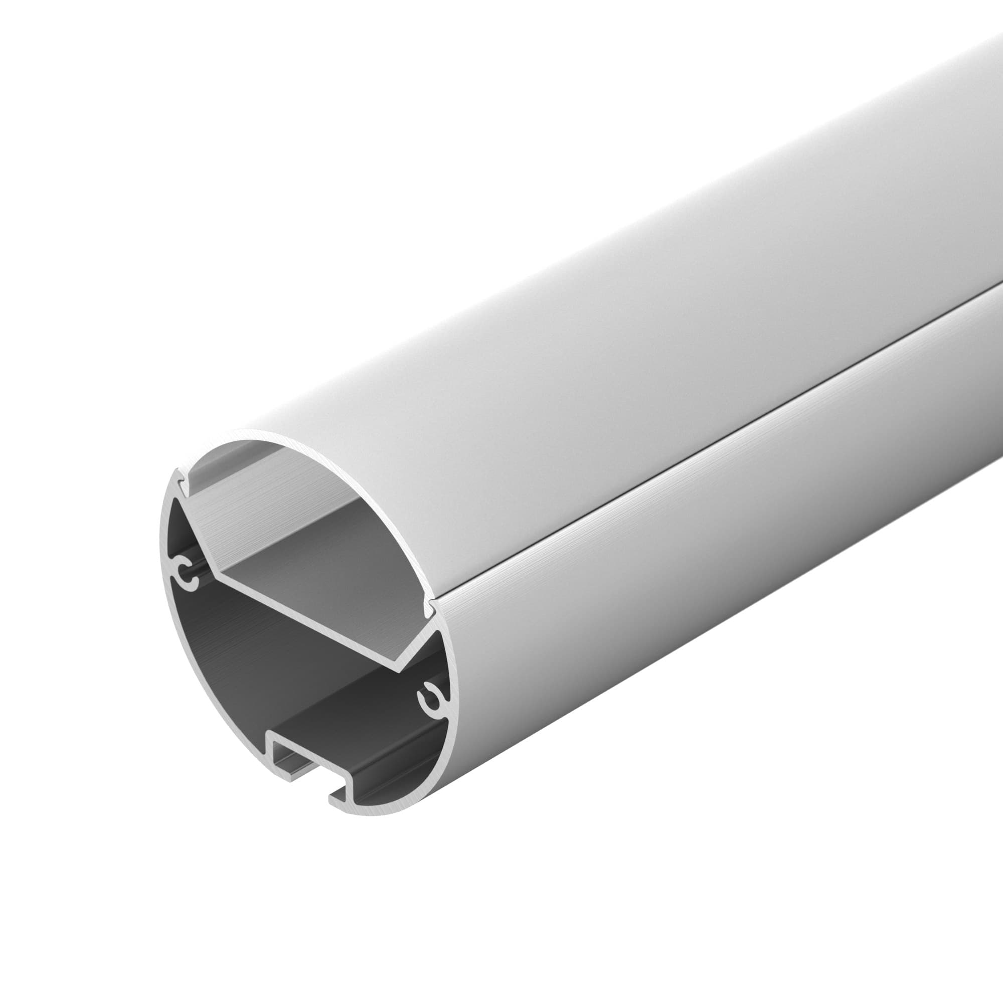 Профиль с экраном SL-ROUND-D40-2500 ANOD+OPAL (Arlight, Алюминий) 020473