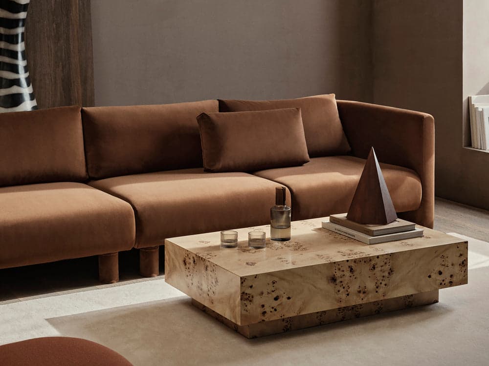 Ferm Living Dase Sofa Armrest Left - Rich Velvet - Soft Brown — фото 3