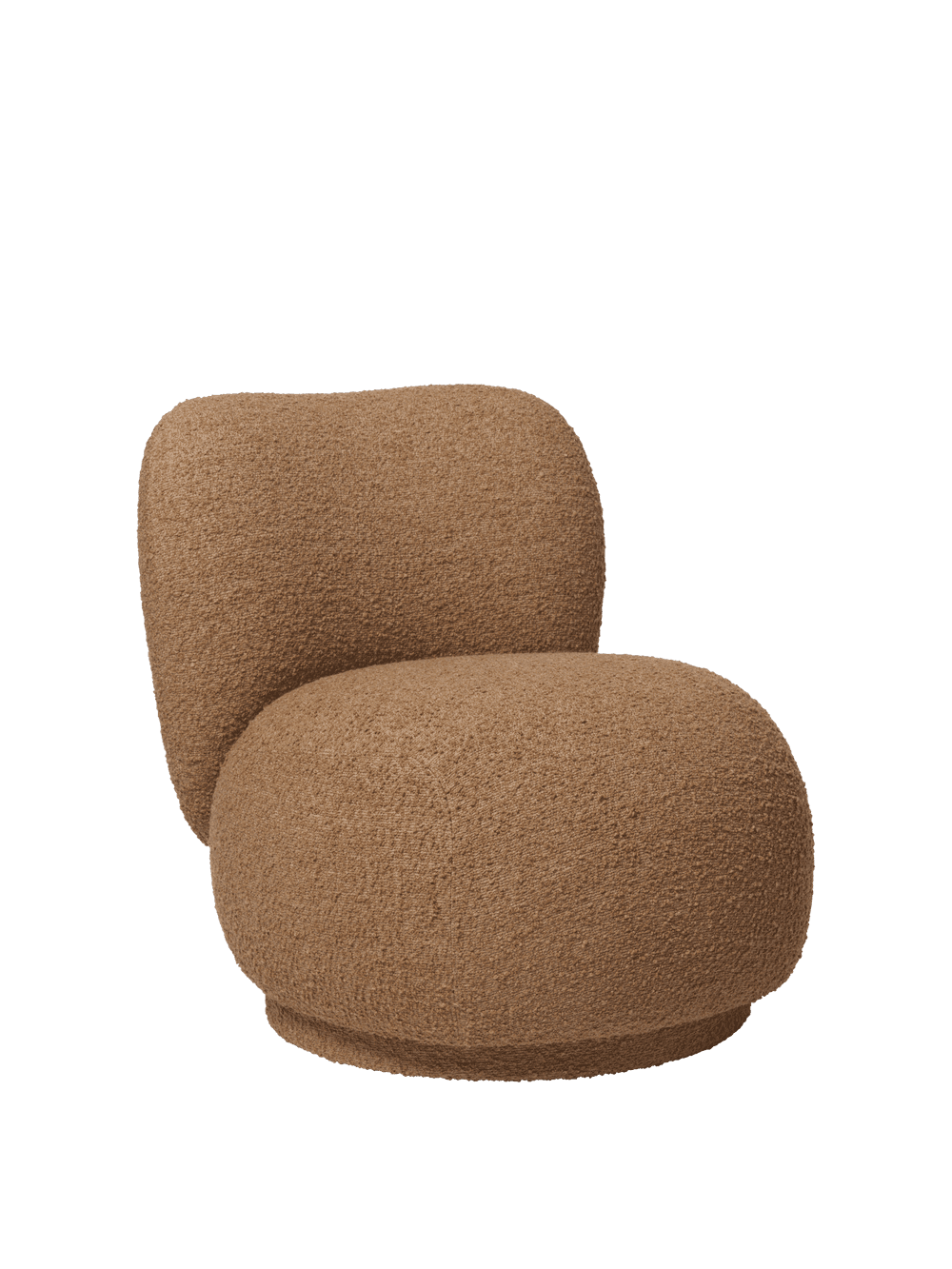 Ferm Living Rico Piccolo Lounge Chair - Swivel - Raw Bouclé - Tan — фото 3