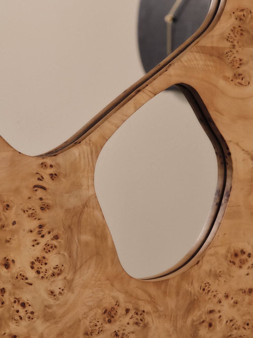 Ferm Living Folia Mirror - Medium - Natural Burl — фото 4