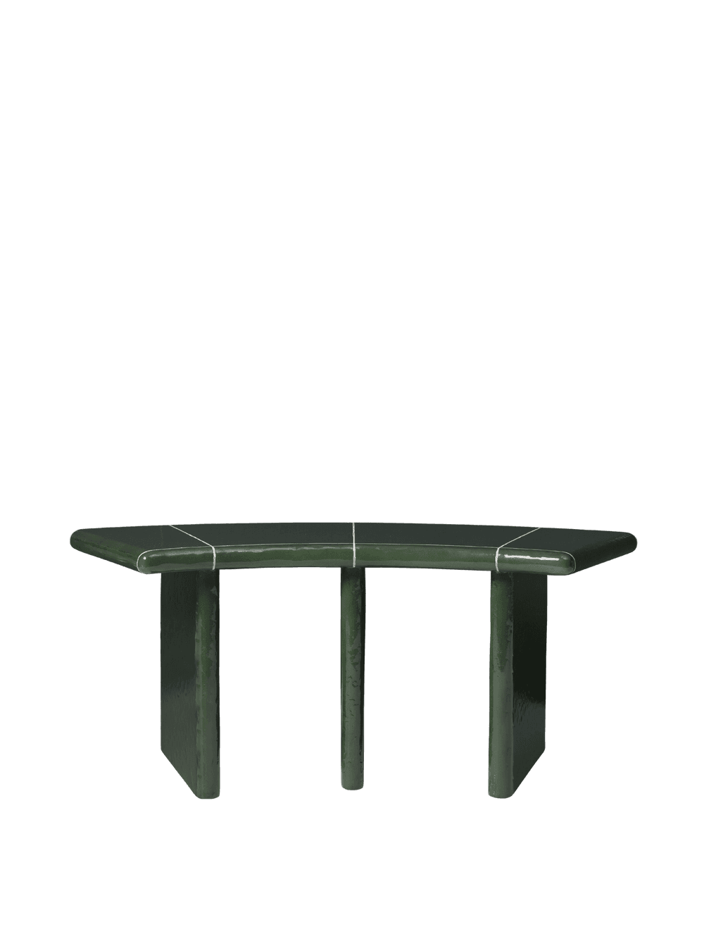 Ferm Living Deya Curved Bench - 110 - Dark Green — фото 2