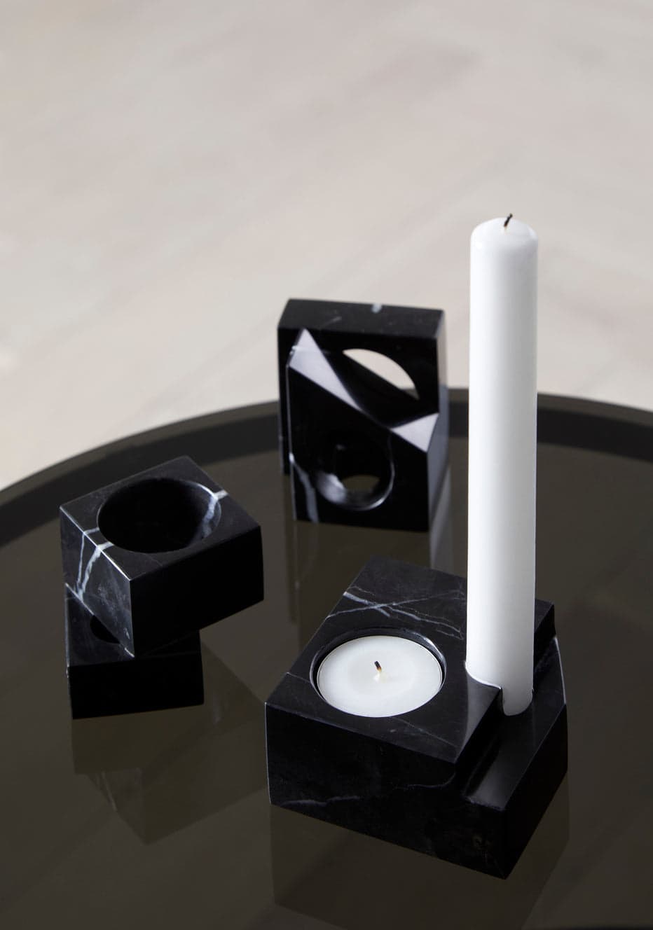 WOUD Jeu de dés 1 candle holder - Black — фото 6