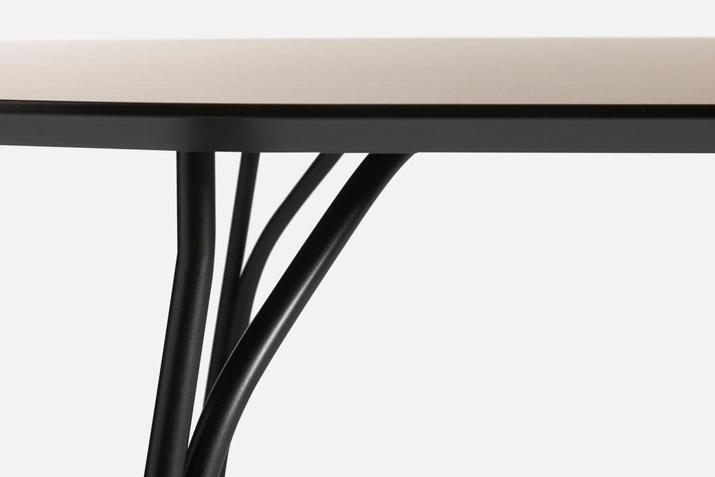 WOUD Tree dining table (90 cm) - Beige/black — фото 5