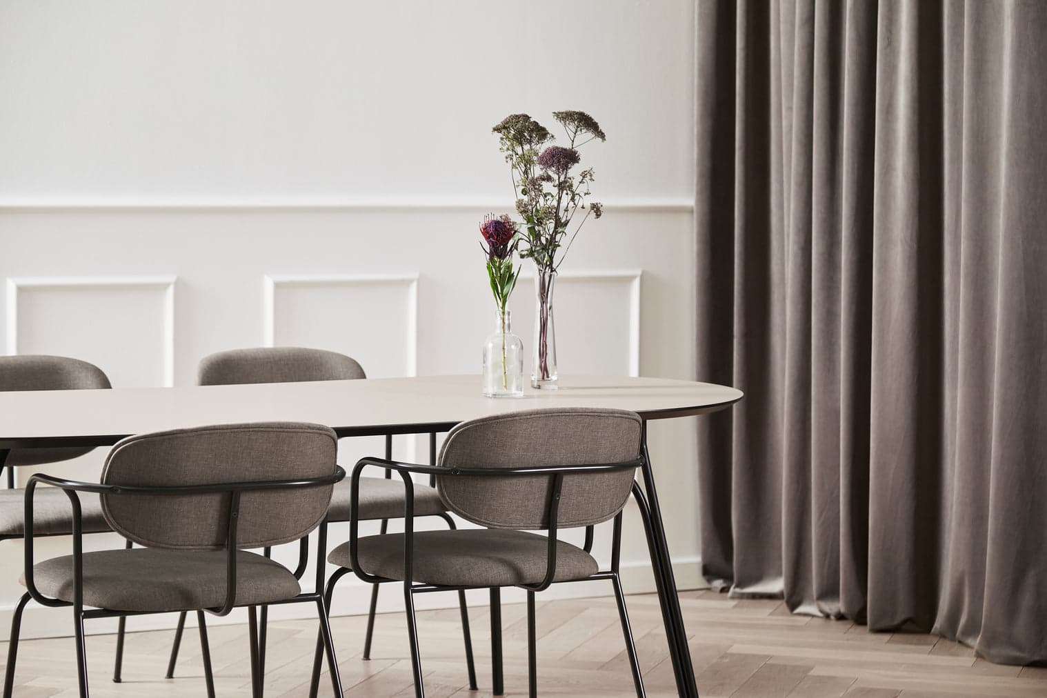 WOUD Tree dining table (220 cm) - Beige/black — фото 5
