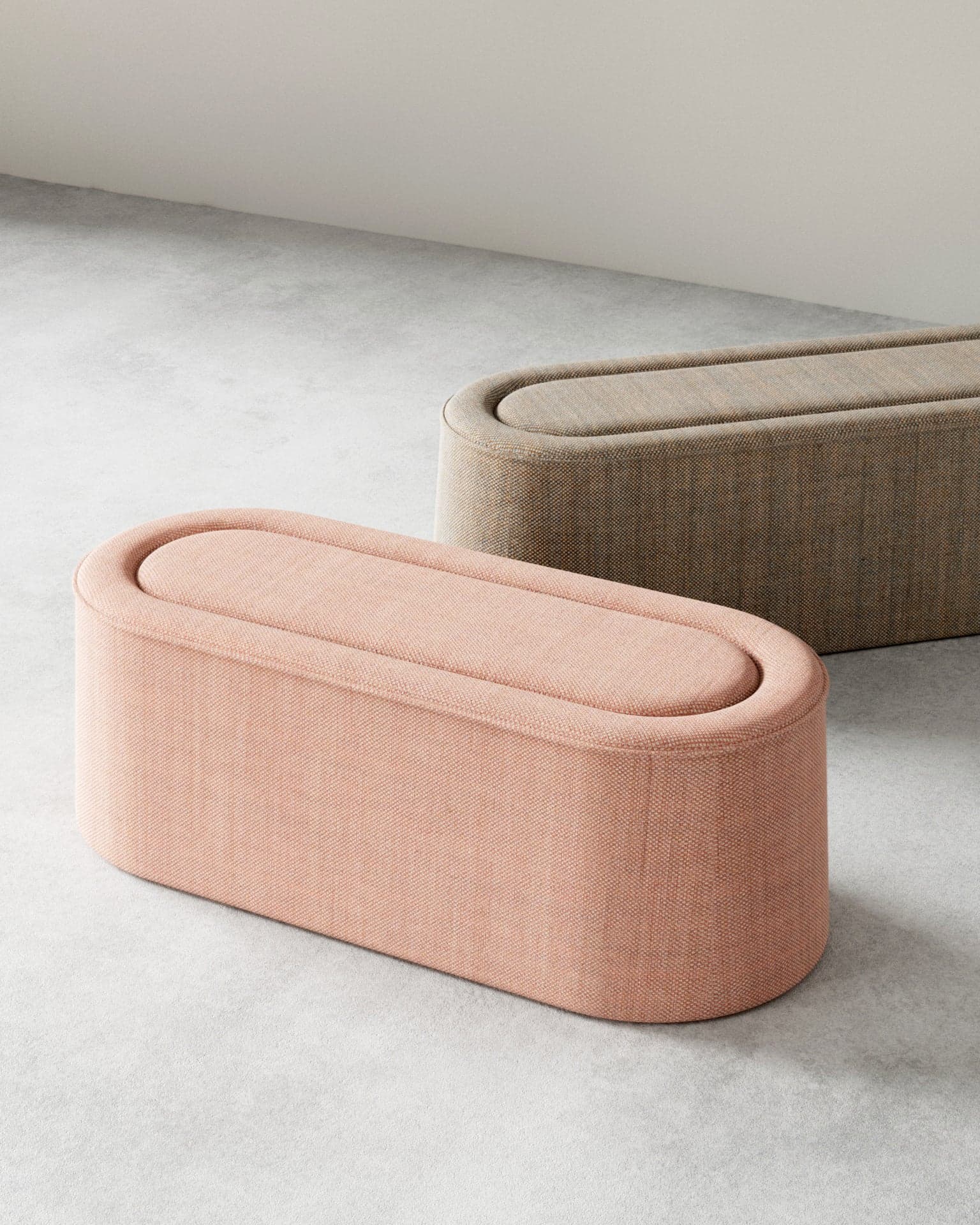 WOUD Praline bench (122 cm) - Natural bouclé — фото 3