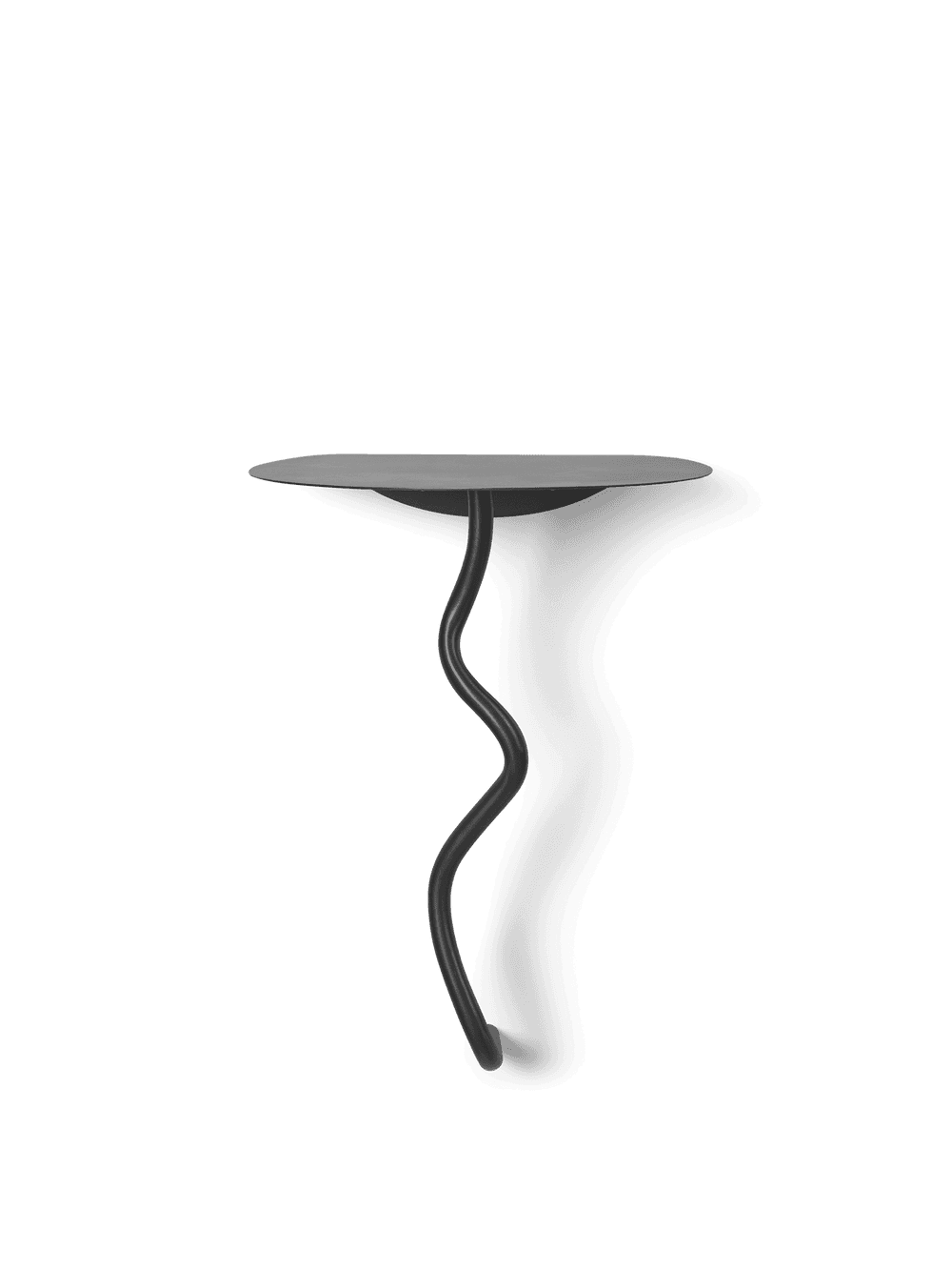 Ferm Living Curvature Wall Table - Black Brass — фото 2