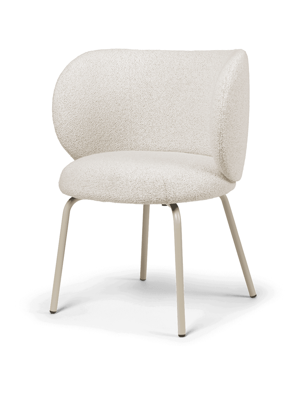 Ferm Living Rico Dining Chair - Cashmere - Soft Bouclé - Off-White/Sand — фото 4
