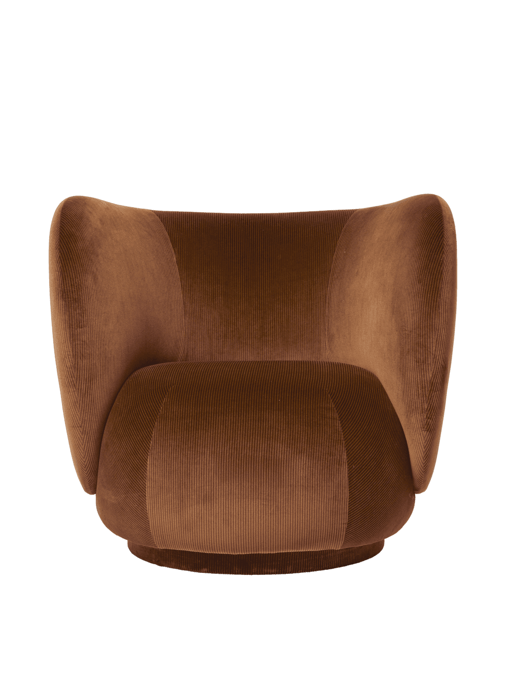 Ferm Living Rico Lounge Chair - Devoré Velvet - Rust — фото 2
