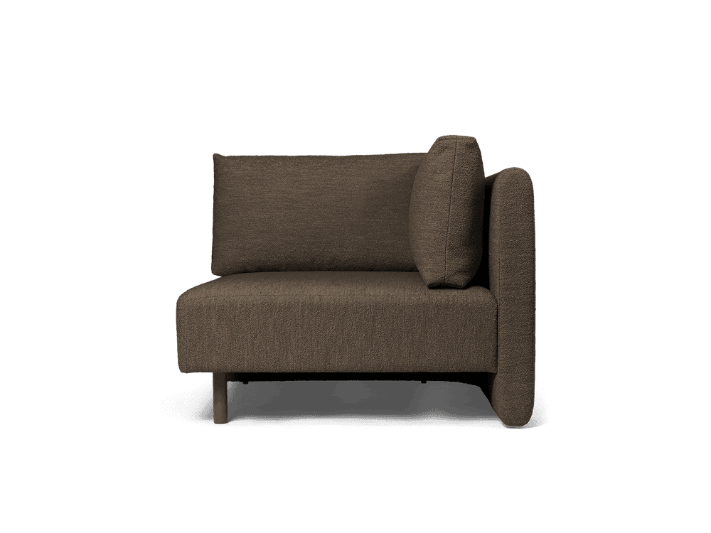 Ferm Living Dase Sofa Corner - Soft Bouclé - Dark Brown — фото 3
