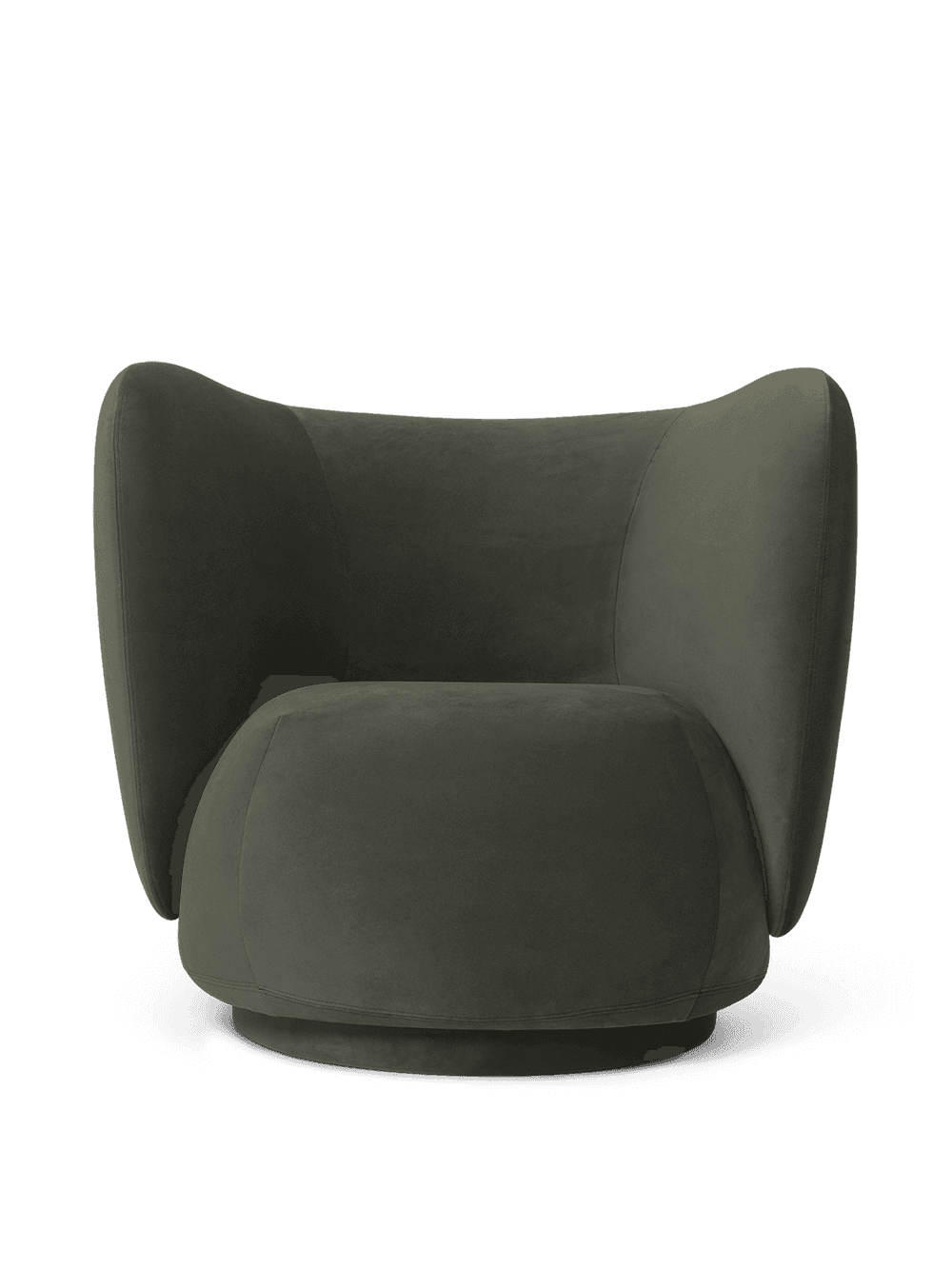 Ferm Living Rico Lounge Chair - Swivel - Rich Velvet - Pine — фото 2