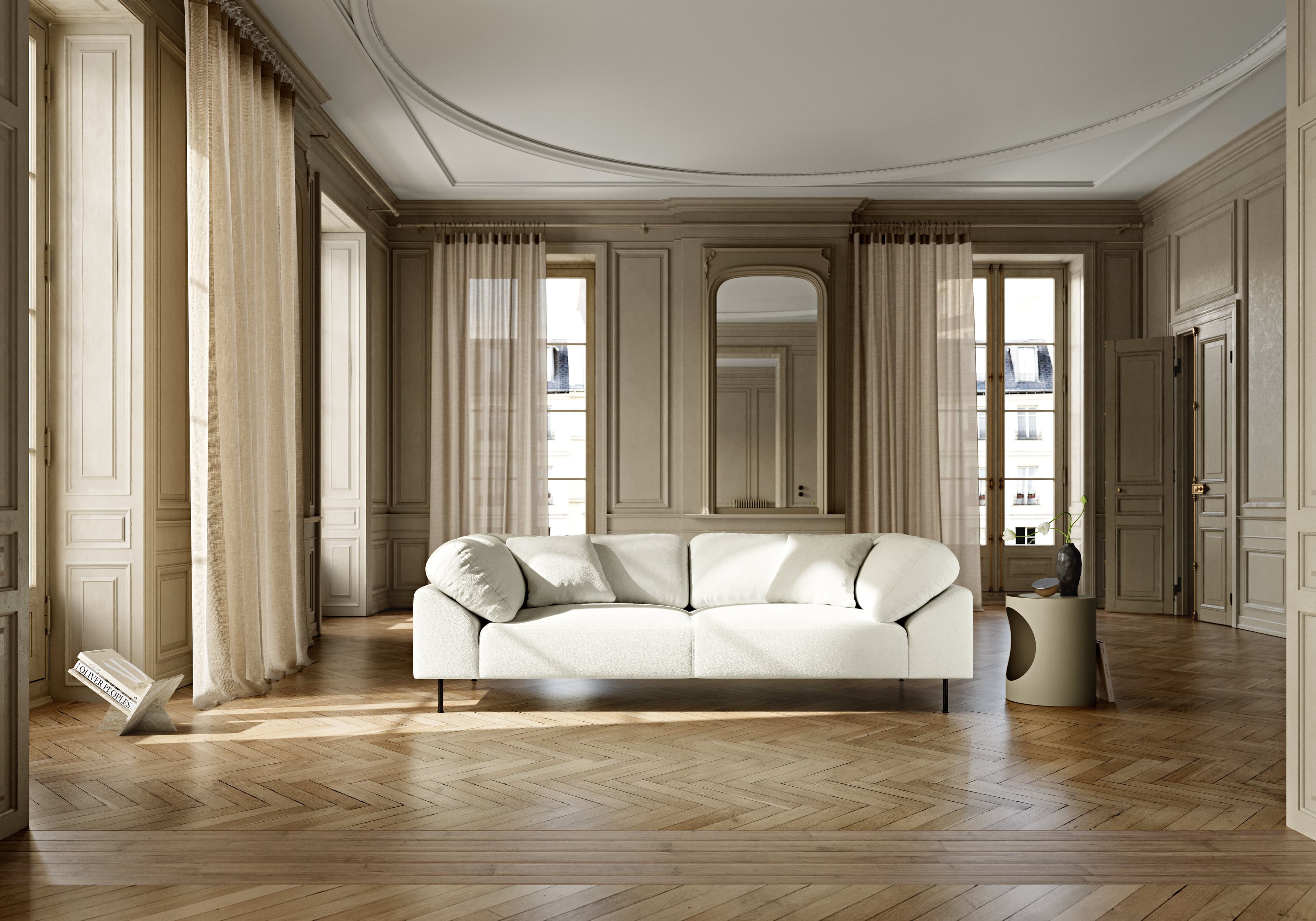 WOUD Collar 2.5-seater - Off white bouclé — фото 4