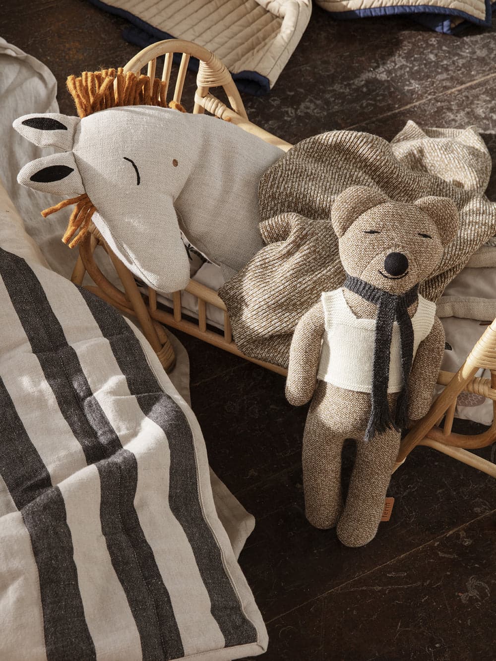 Ferm Living Grand Quilted Blanket - Sand/Black — фото 3