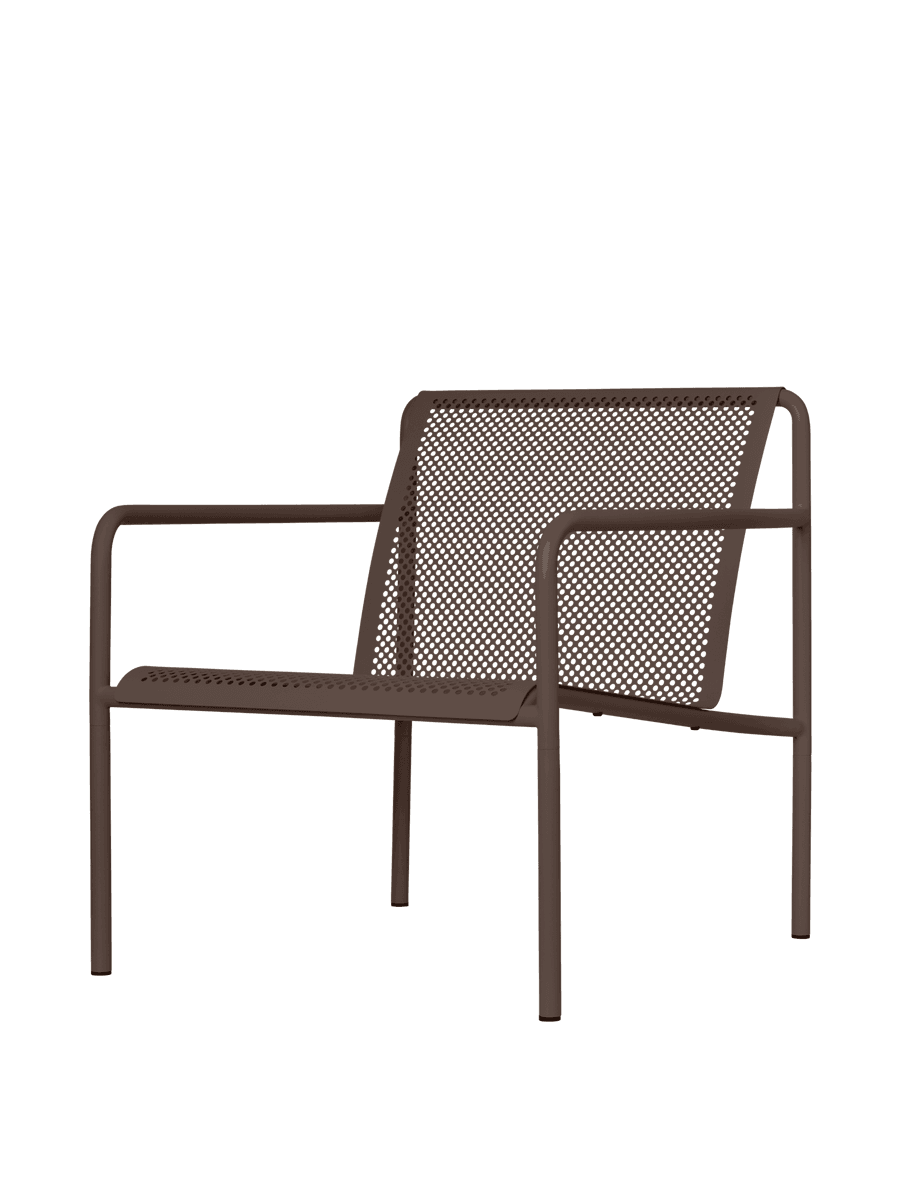 Ferm Living Dapple Lounge Chair with Arms - Dark Chocolate