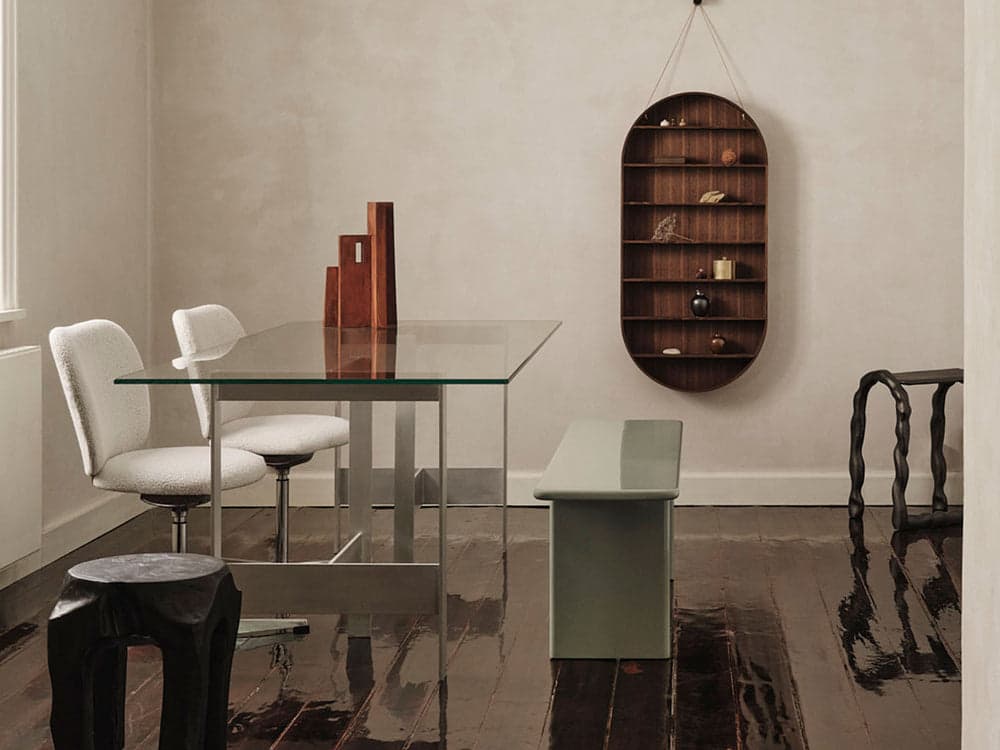 Ferm Living Lager Dining Table - 200 x 90 - Glass/Aluminium — фото 3