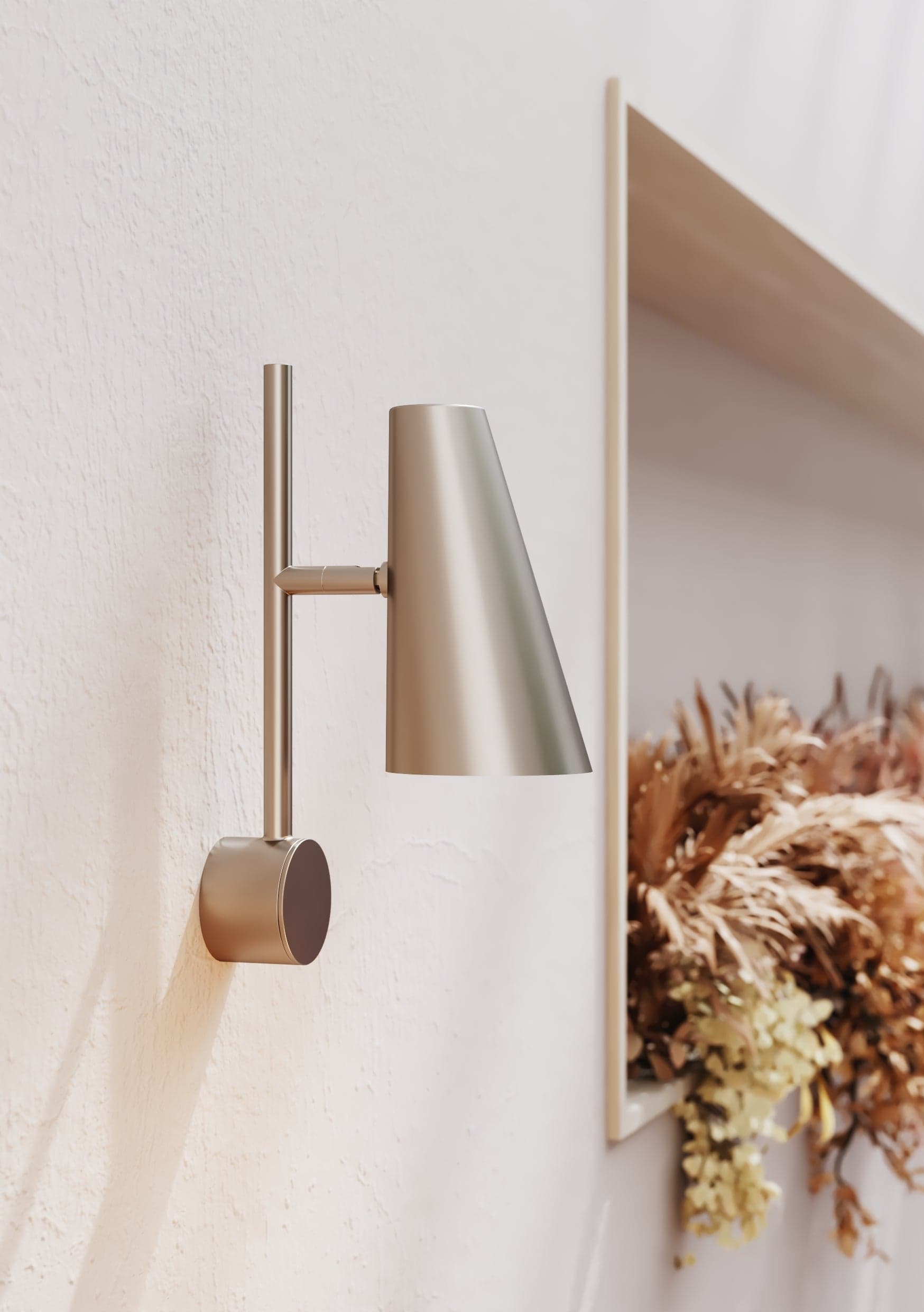 WOUD Cono wall lamp - Brushed metal finish — фото 3