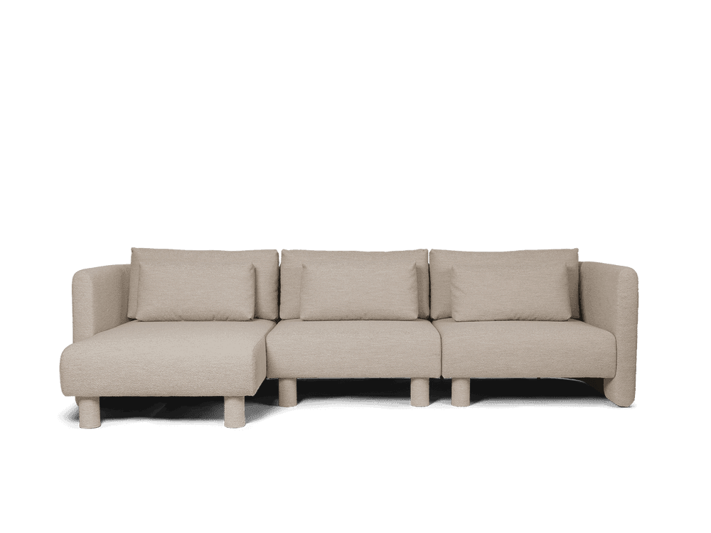 Ferm Living Dase Sofa Chaise Longue Left - Soft Bouclé - Natural — фото 8