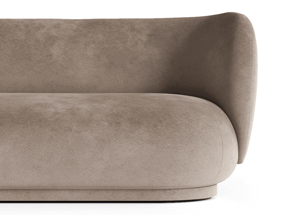 Ferm Living Rico Divan Right - Faded Velvet - Beige — фото 3