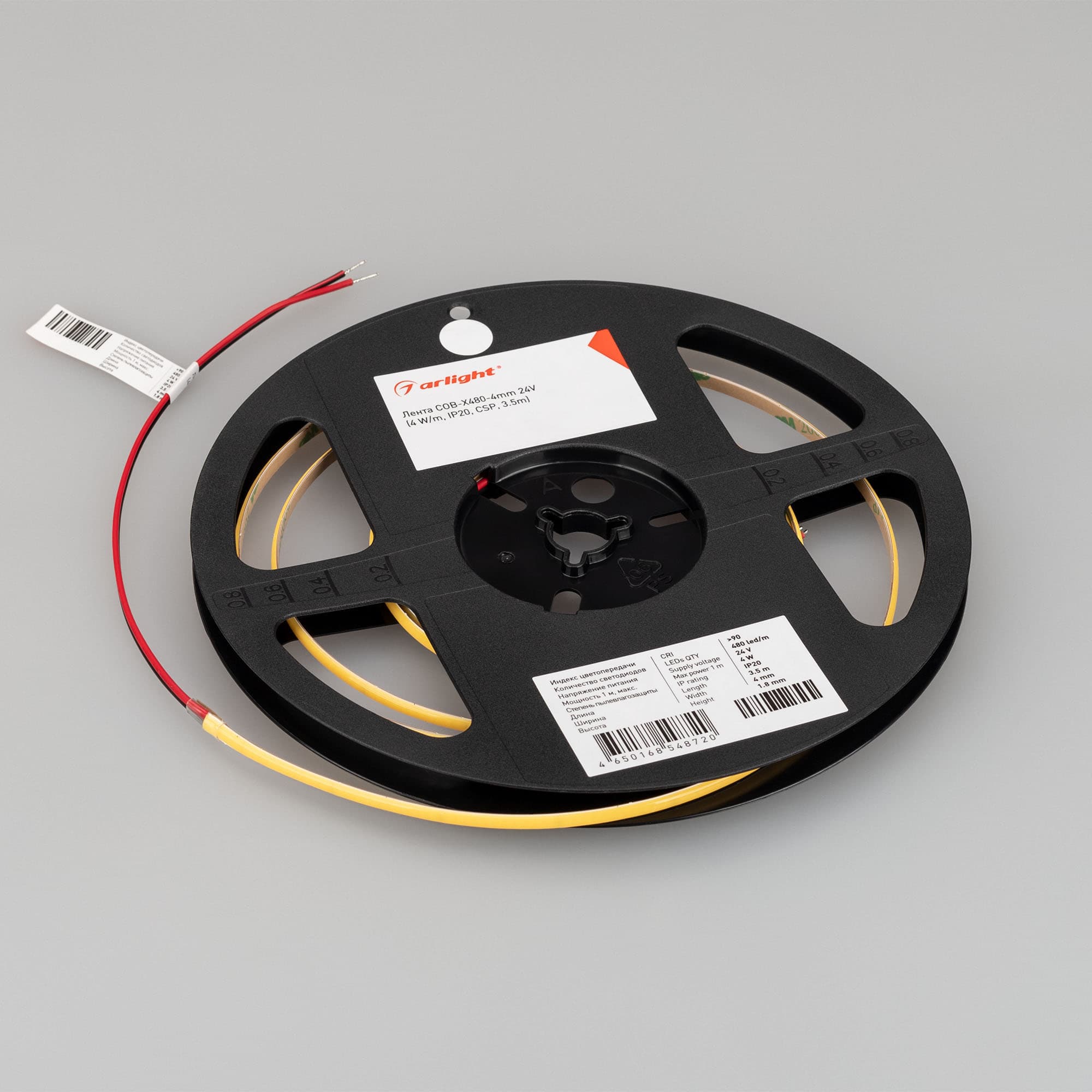 Светодиодная лента COB-X480-4mm 24V Warm3500 (4 W/m, IP20, CSP, 5m) (Arlight, -) 044577 — фото 3