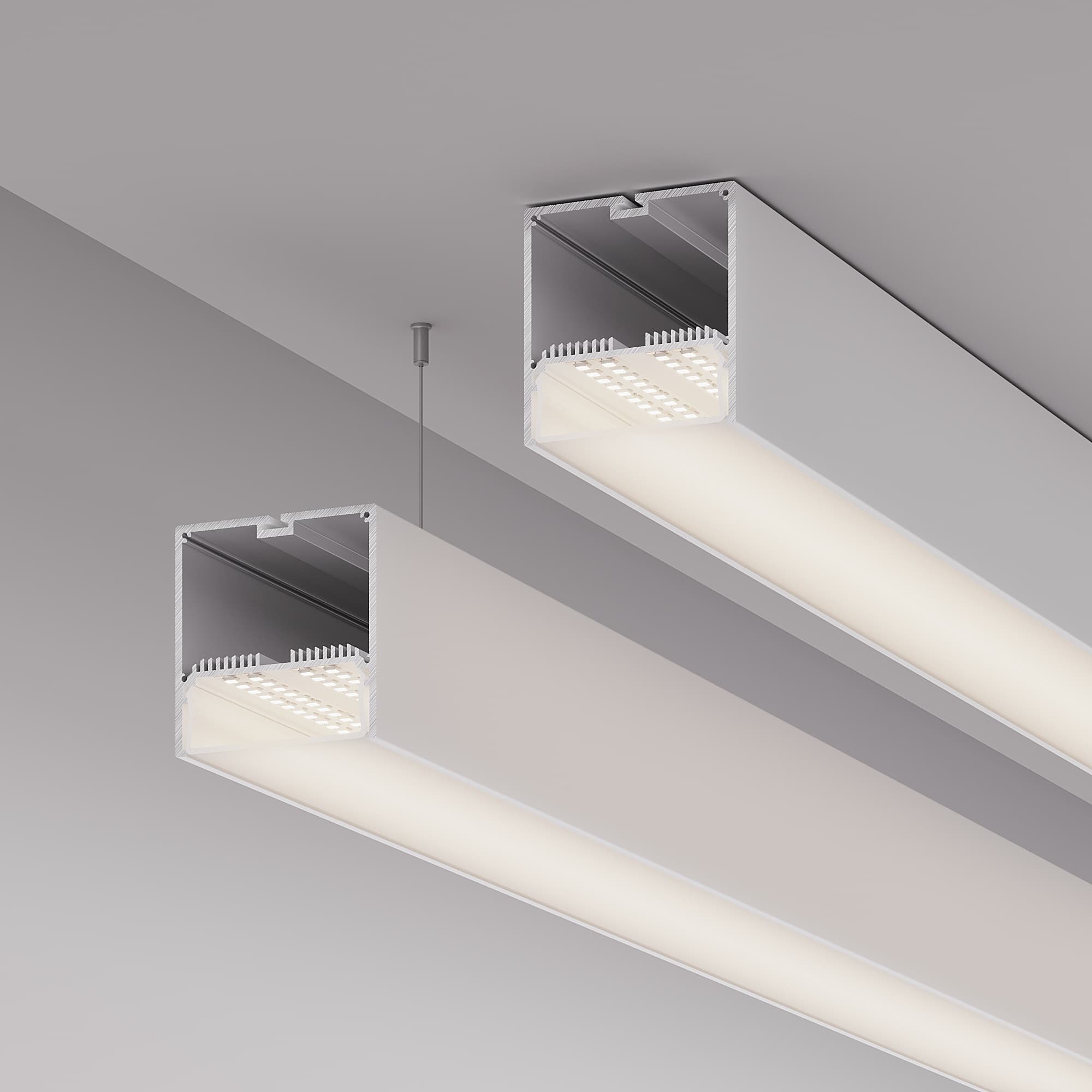 Профиль с экраном SL-LINE-7477-2500 WHITE+OPAL (Arlight, Алюминий) 021372 — фото 5