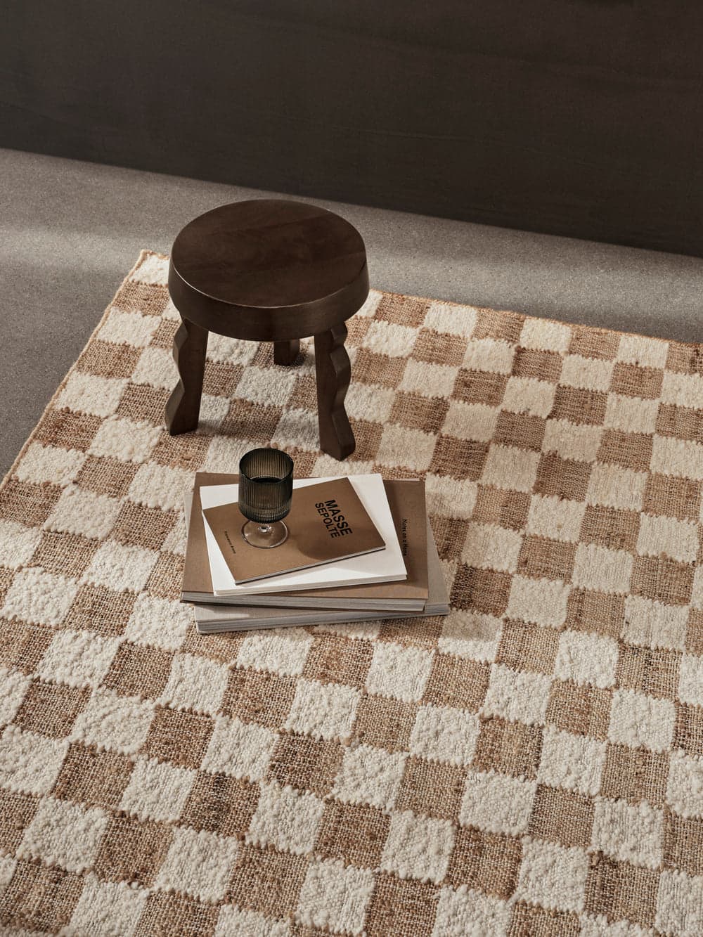 Ferm Living Faye Stool - Dark Stained Mango Wood — фото 4