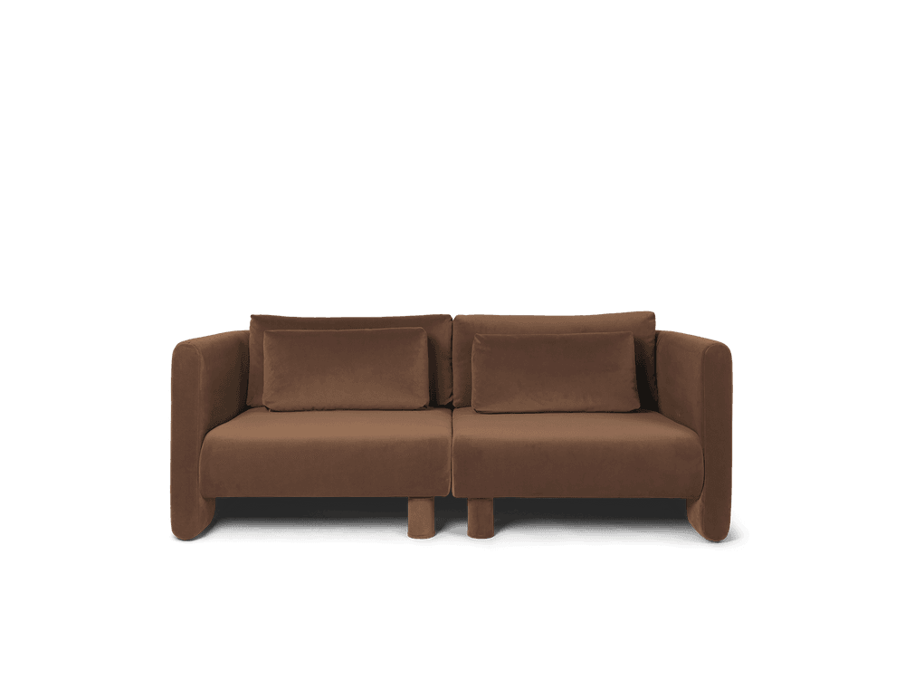 Ferm Living Dase Sofa Armrest Left - Rich Velvet - Soft Brown — фото 5
