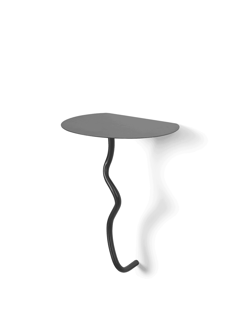 Ferm Living Curvature Wall Table - Black Brass — фото 4