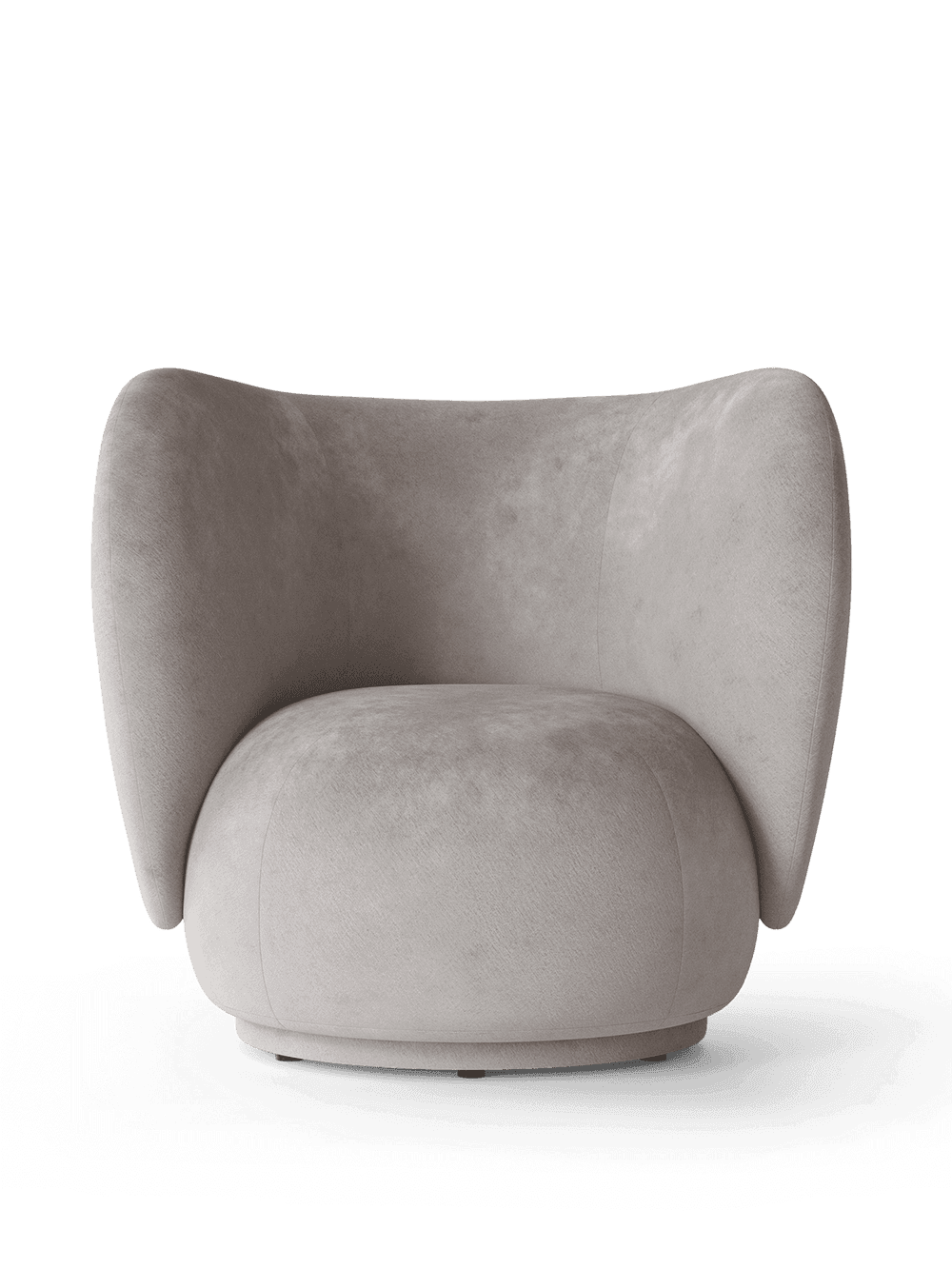 Ferm Living Rico Lounge Chair - Swivel - Faded Velvet - Concrete — фото 2