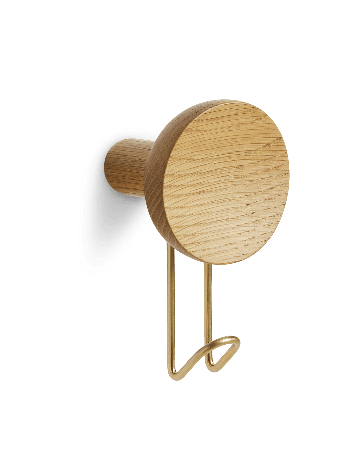 WOUD Around wall hanger (Large) - Oak/Satin brass — фото 2