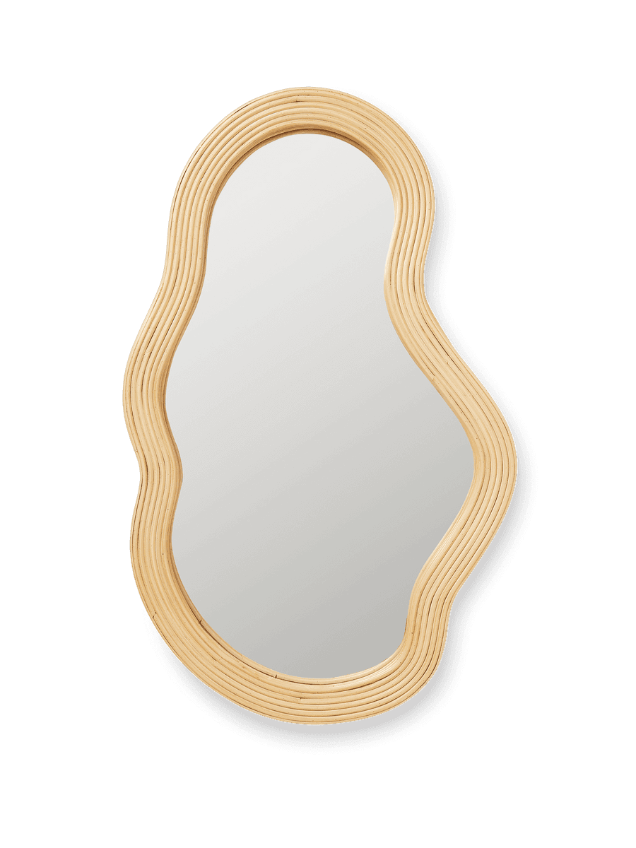 Ferm Living Pond Rattan Mirror - Medium - Natural