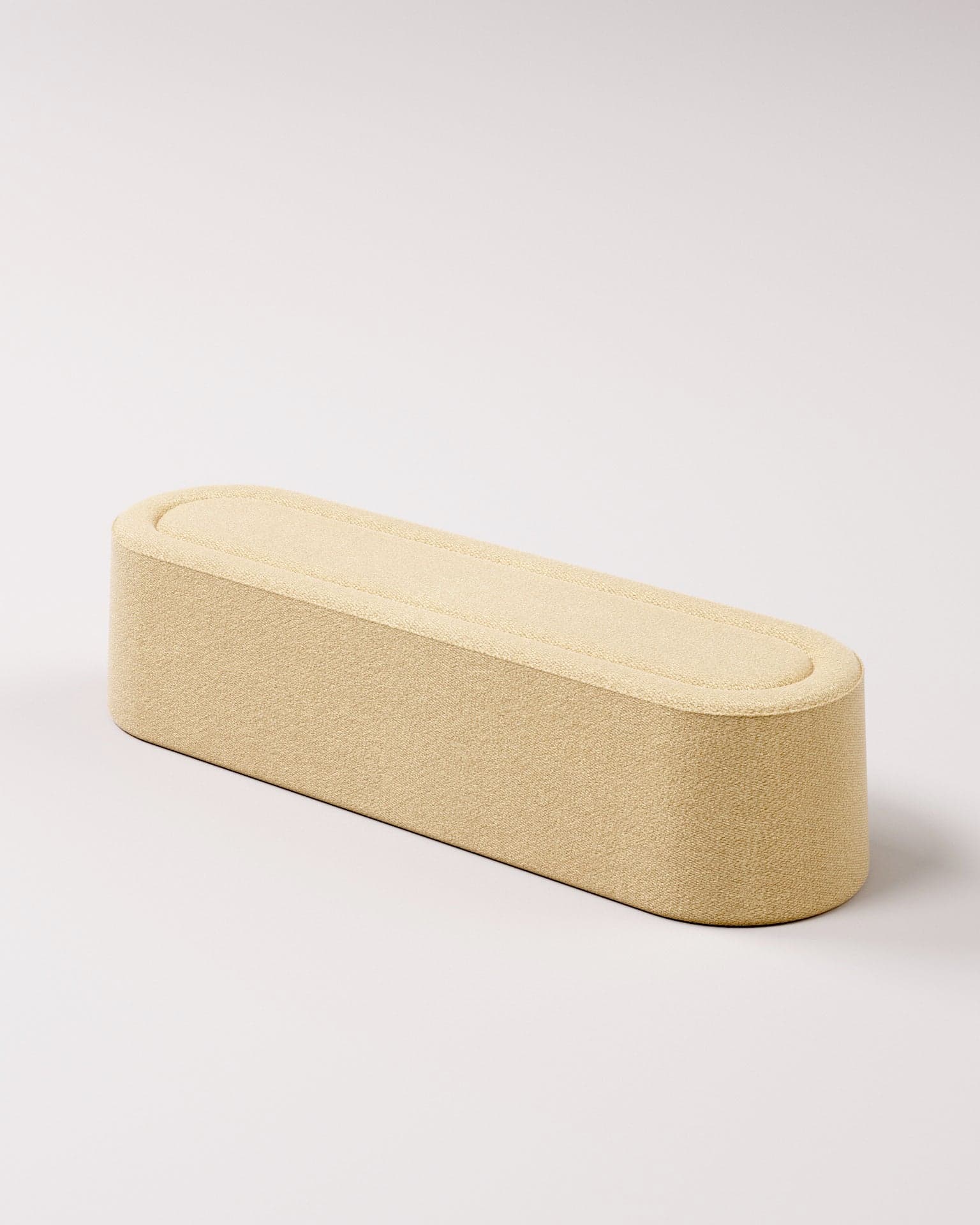 WOUD Praline bench (178 cm) - Natural bouclé — фото 3