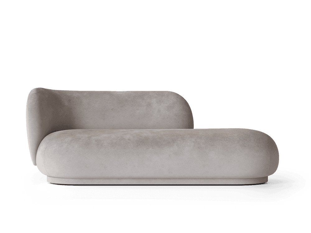 Ferm Living Rico Divan Left - Faded Velvet - Concrete — фото 2