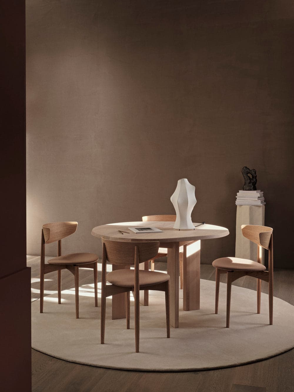 Ferm Living Herman Dining Chair - Upholstered Seat - Tonus - Oak/Tan — фото 3
